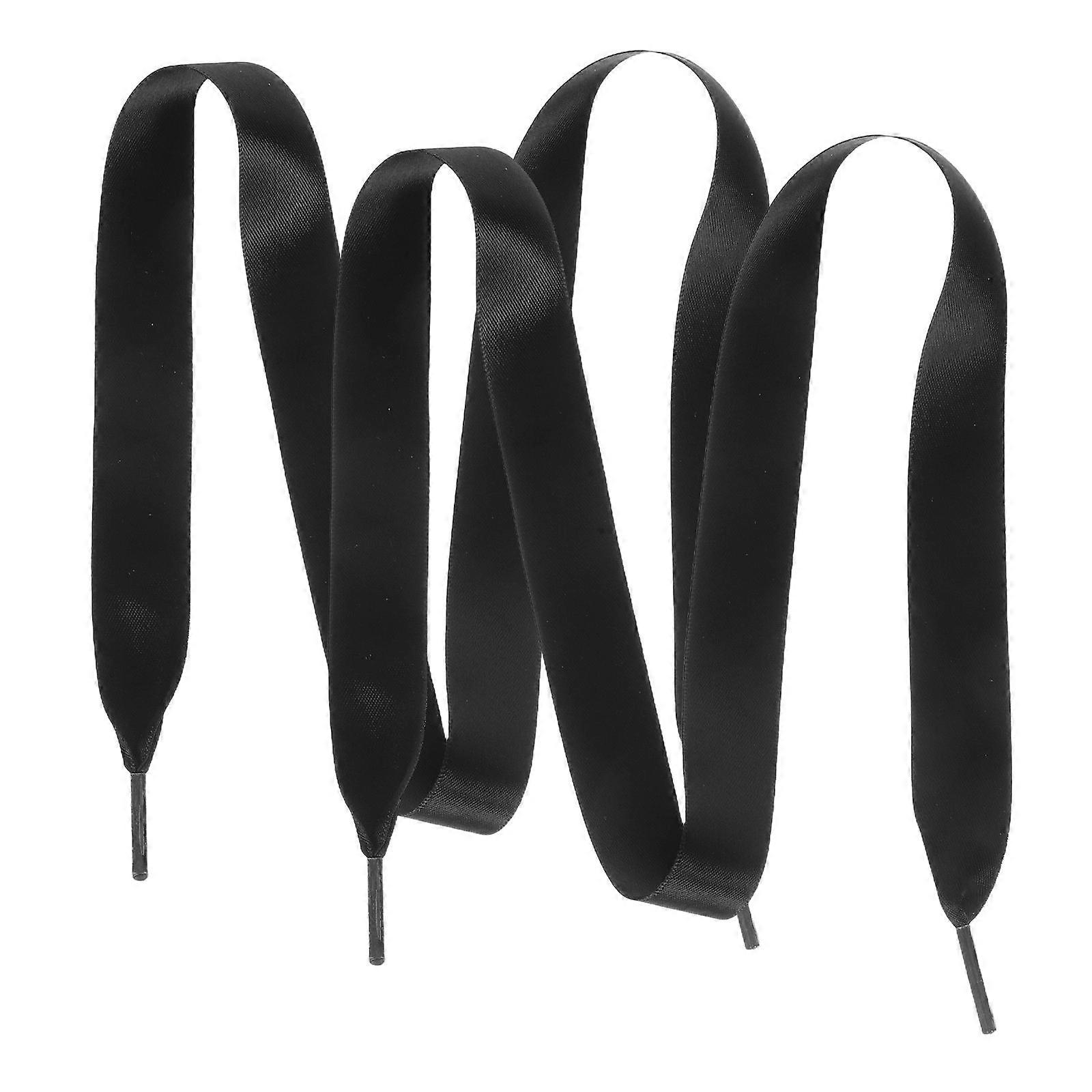 Durable Ribbon Shoelaces for Shoes Use Lightweight Black Color with 0.7M Length Perfect for DIY Projects
