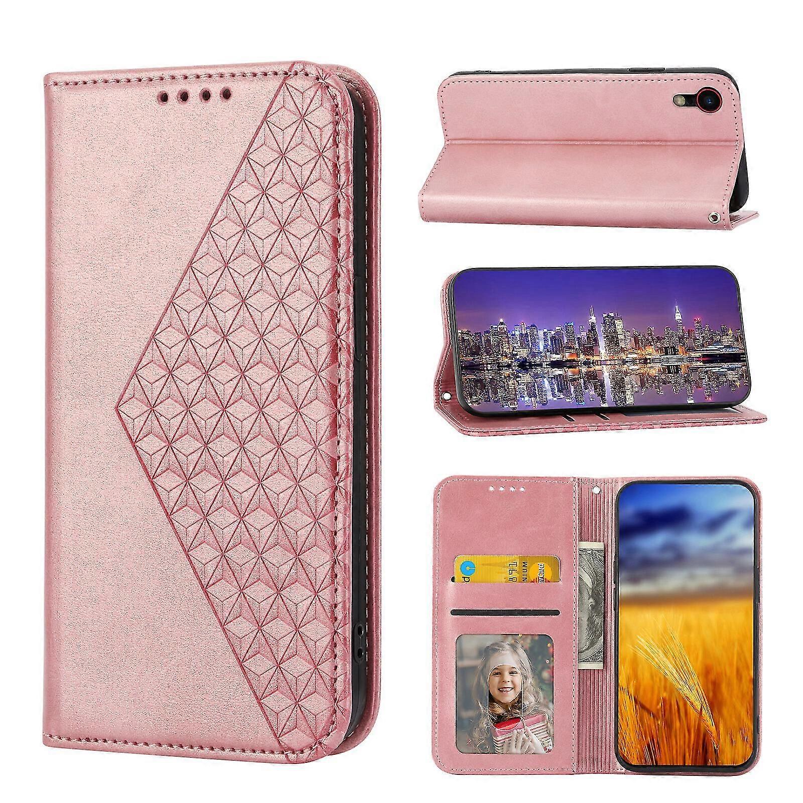 For iPhone Xr Case, Leather Wallet Flip Case With Strap