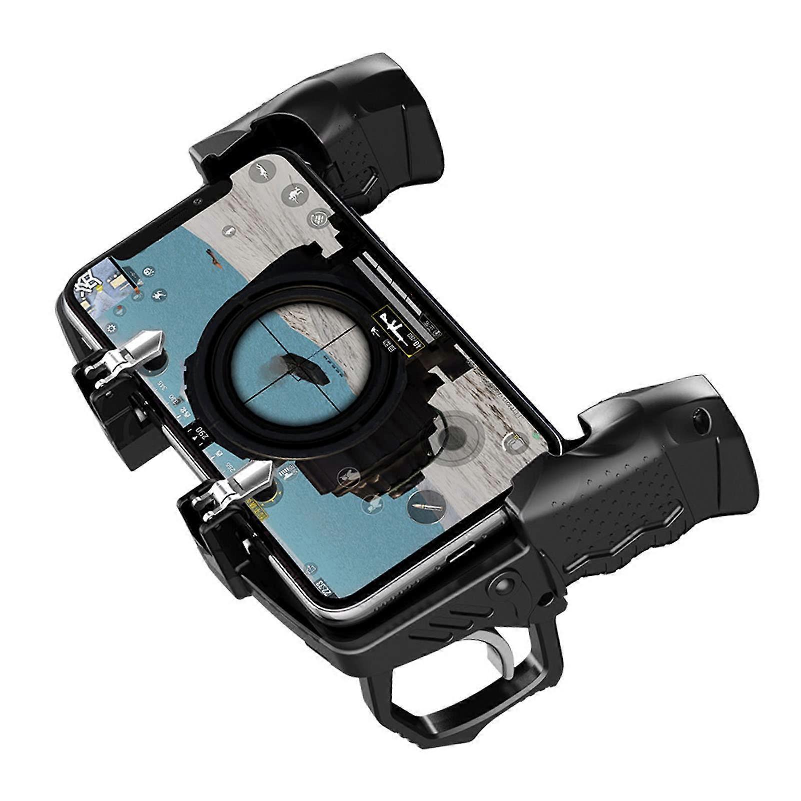 Mobile Game Controller with Mechanical Buttons, Ergonomic Grip, Compatible with Phones 4.7 to 6.5 Inches