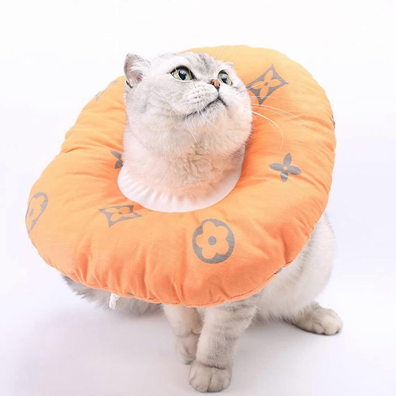 Cat Recovery Collar Adjustable Soft Collar Post Surgery AntiLeak Wound Healing Protection (1322cm, G)