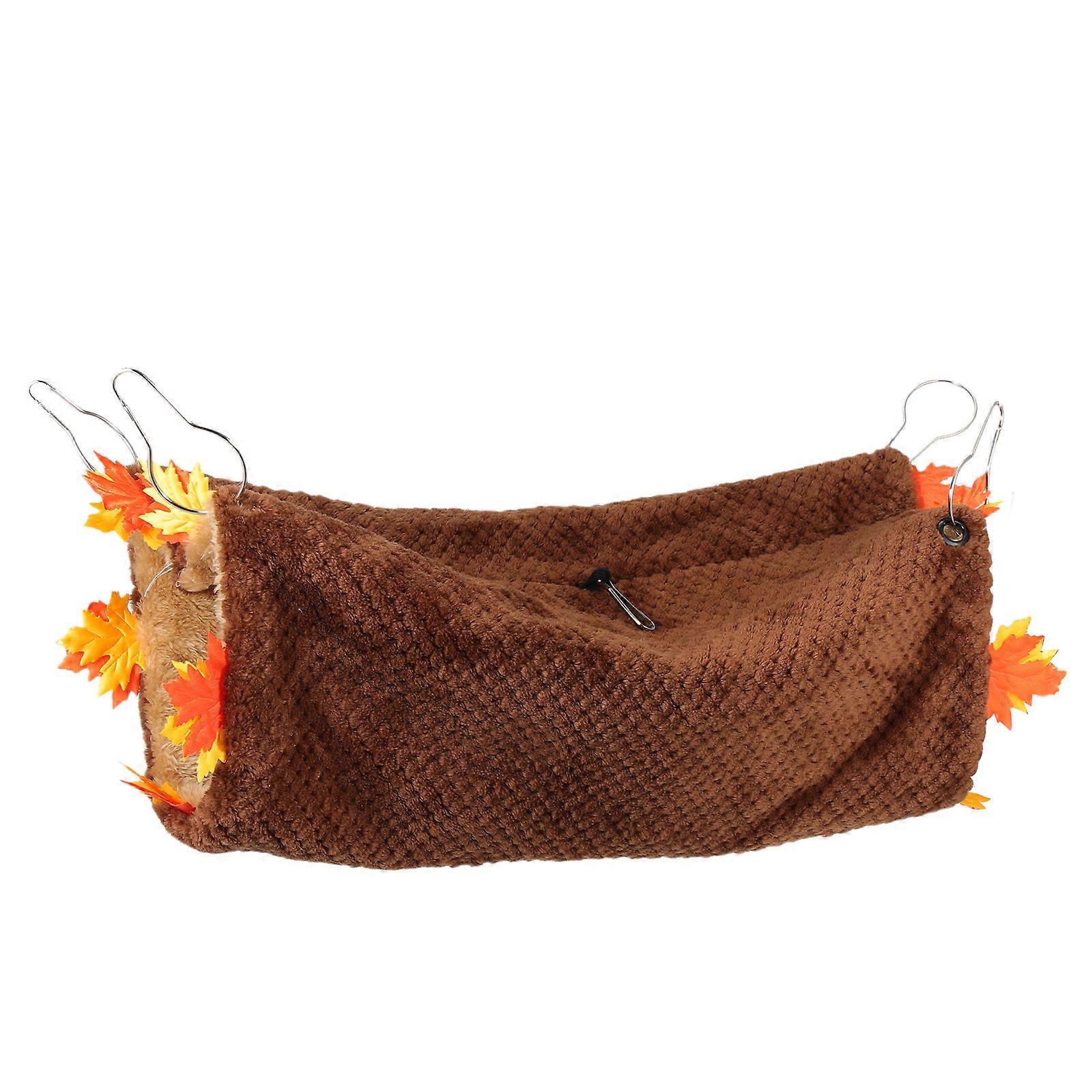 Pet Tunnel Hammock For Small Pets Light Brown Sleeping Place Indoor Use 1Set