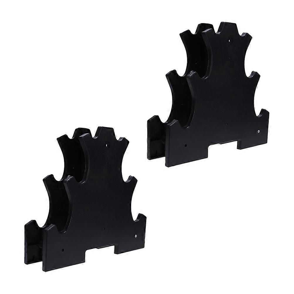 Dumbbell Holder 2Pcs Practical Dumbbell Bracket For Home Gym Exercise Reminder 12.58x3.14x11.59in Black Durable ABS