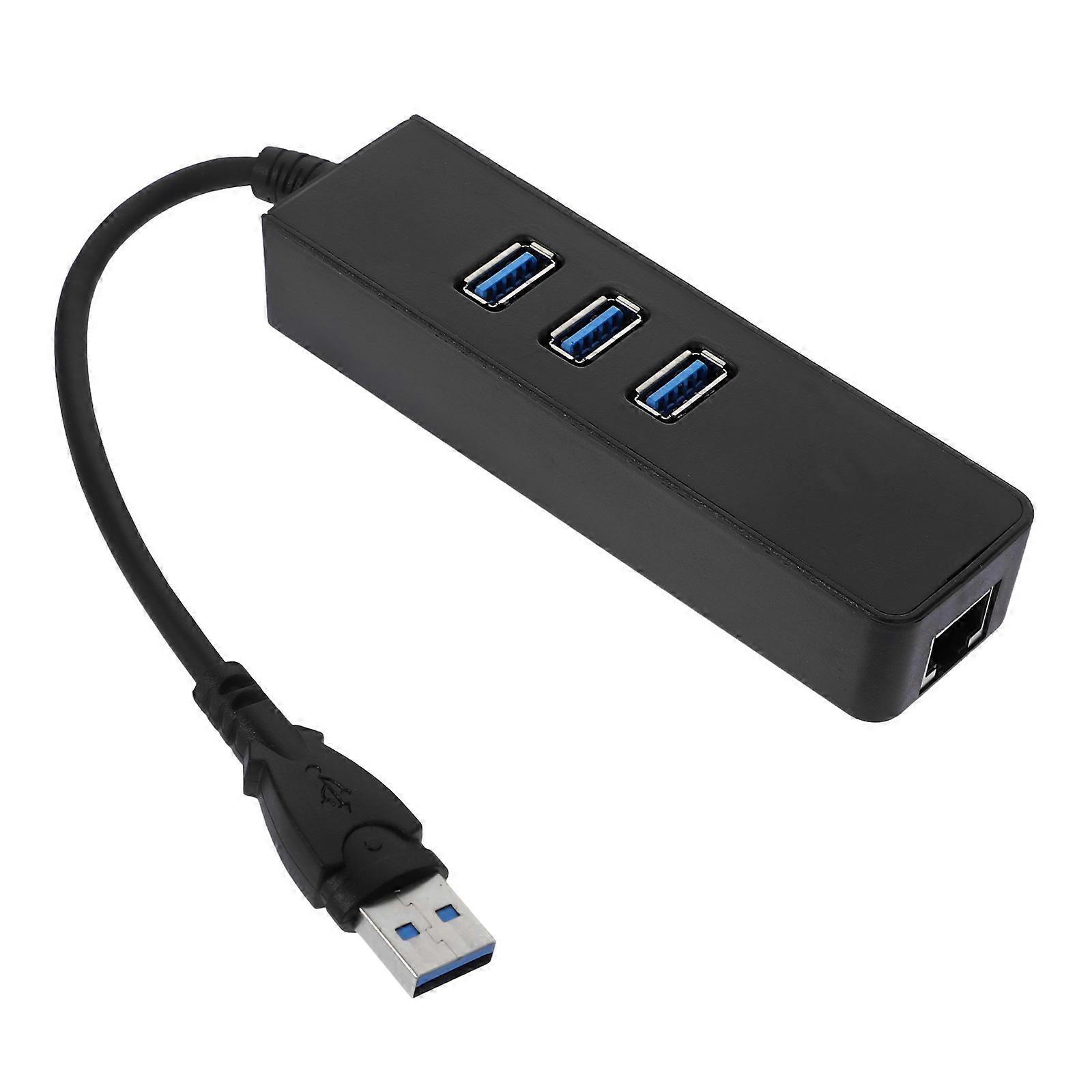 USB Type C to USB Hub with Ethernet Adapter for PC, Laptop, TV – High Speed Data Transfer, Easy Installation