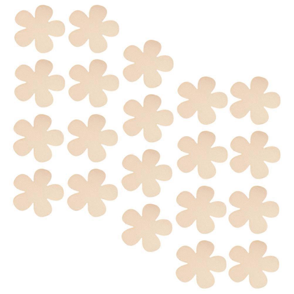 Wooden Coasters for Crafts Ivory Smooth Surface DIY Crafts Material Flower Wooden Slices 20pcs