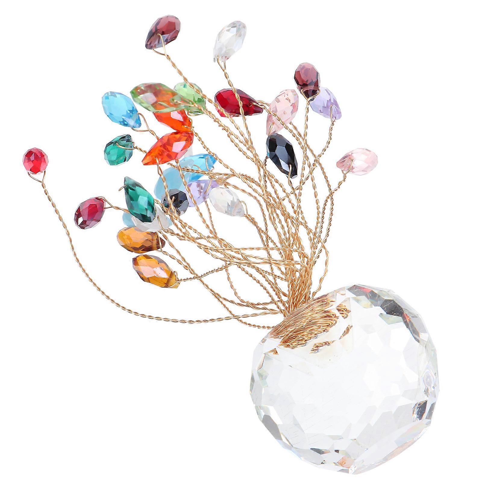 Apple Base Decorative Ornament for Home Furnishing 10x2cm Crystal Product Concise Design 1Pc