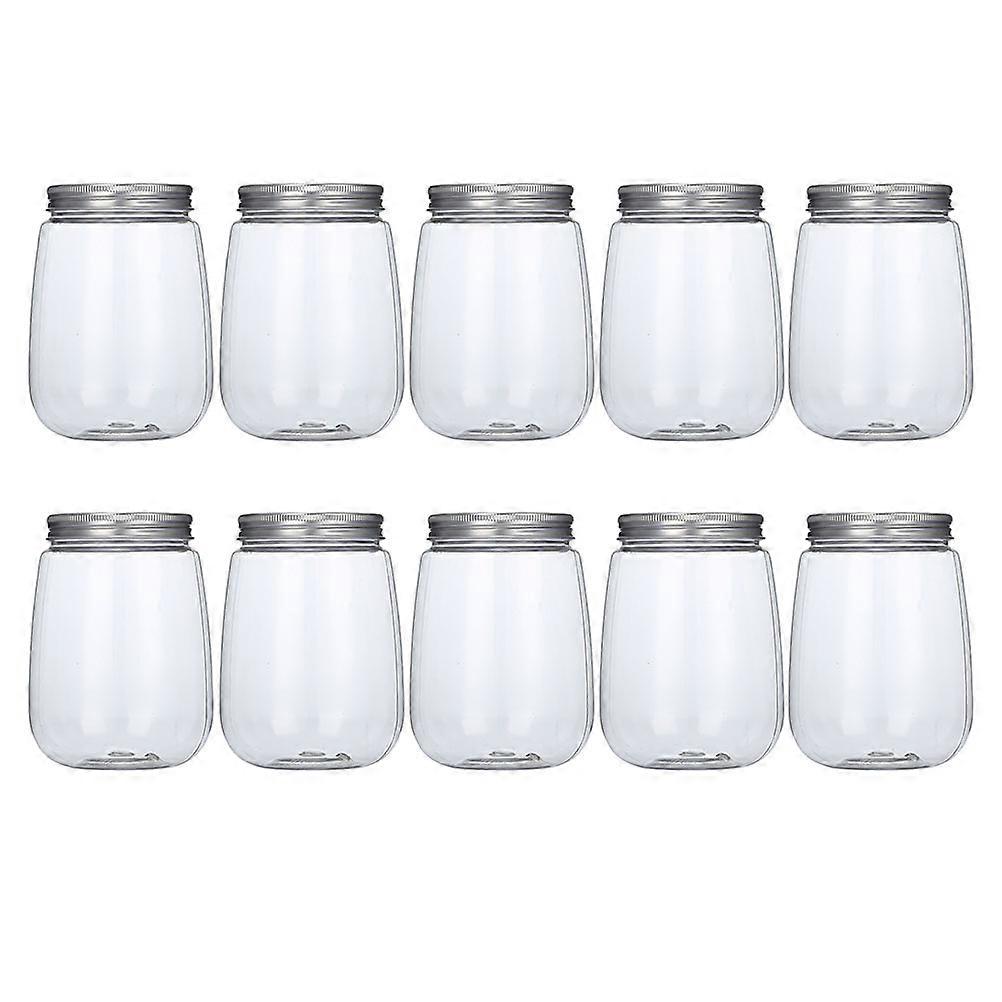 Juice Bottle 10Pcs Beverage Bottle Containers For Home Use 12.5x8.2cm Practical Design