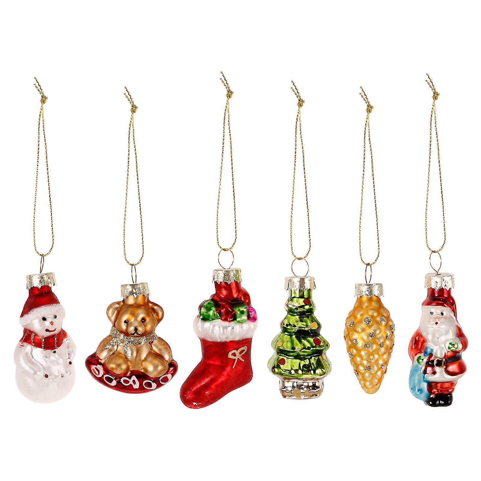 6pcs Creative Christmas Tree Hanging Ornaments   Festive Xmas Decor for Home, Office, and Malls   Easy Install & Reusable