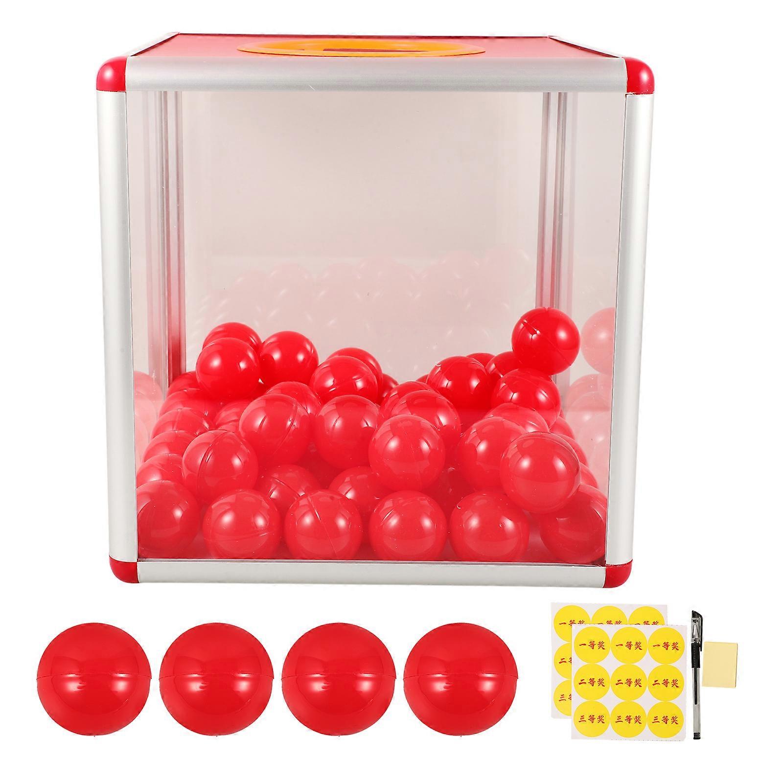 Raffle Box with Accessories, Reusable Square Ticket Holder for Parties, Events, and Donations, Multi Functional for Raffles and Games