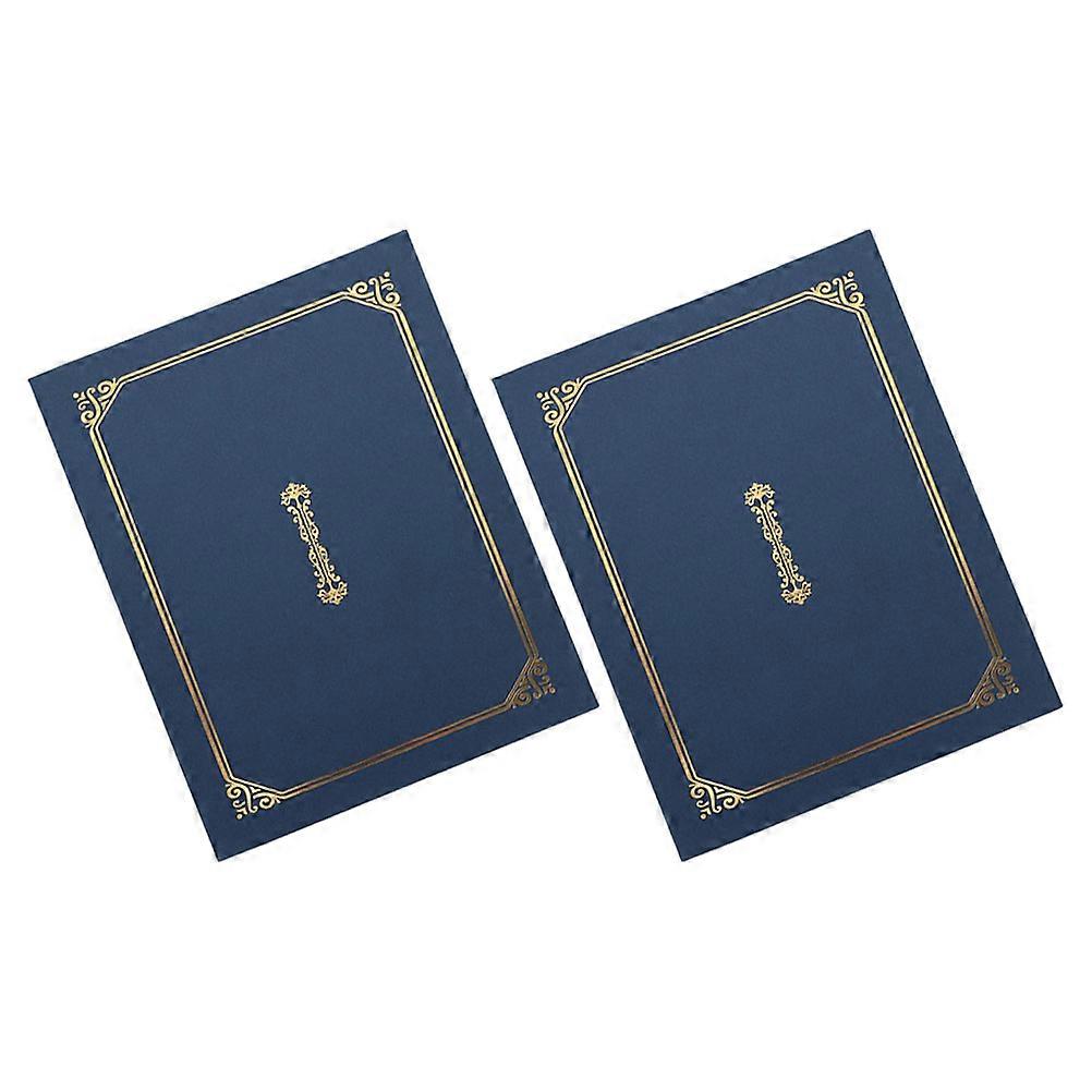Dark Blue Certificate Holders for Decor A4 Size Paper Material Sleek Design Sturdy Construction 2