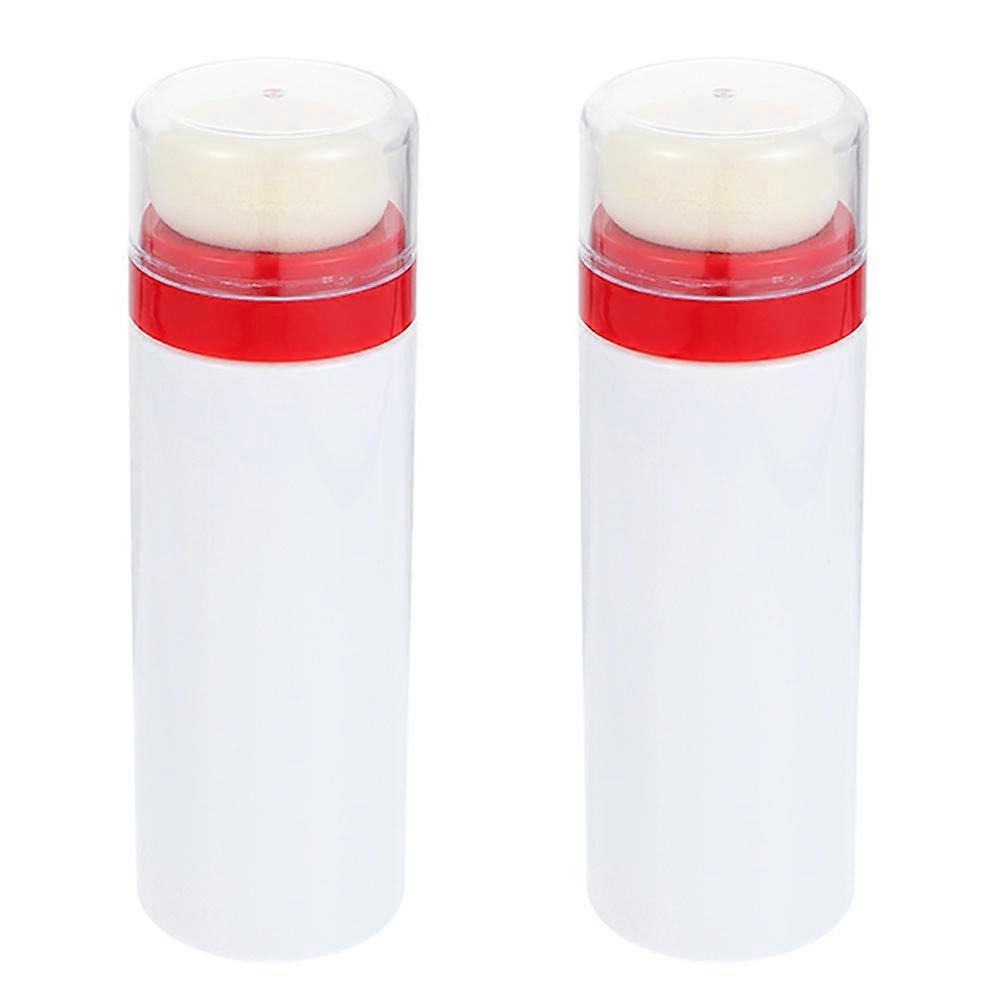 2 Pcs Containers Puff Boxes Infant Talcum Powder Bottles