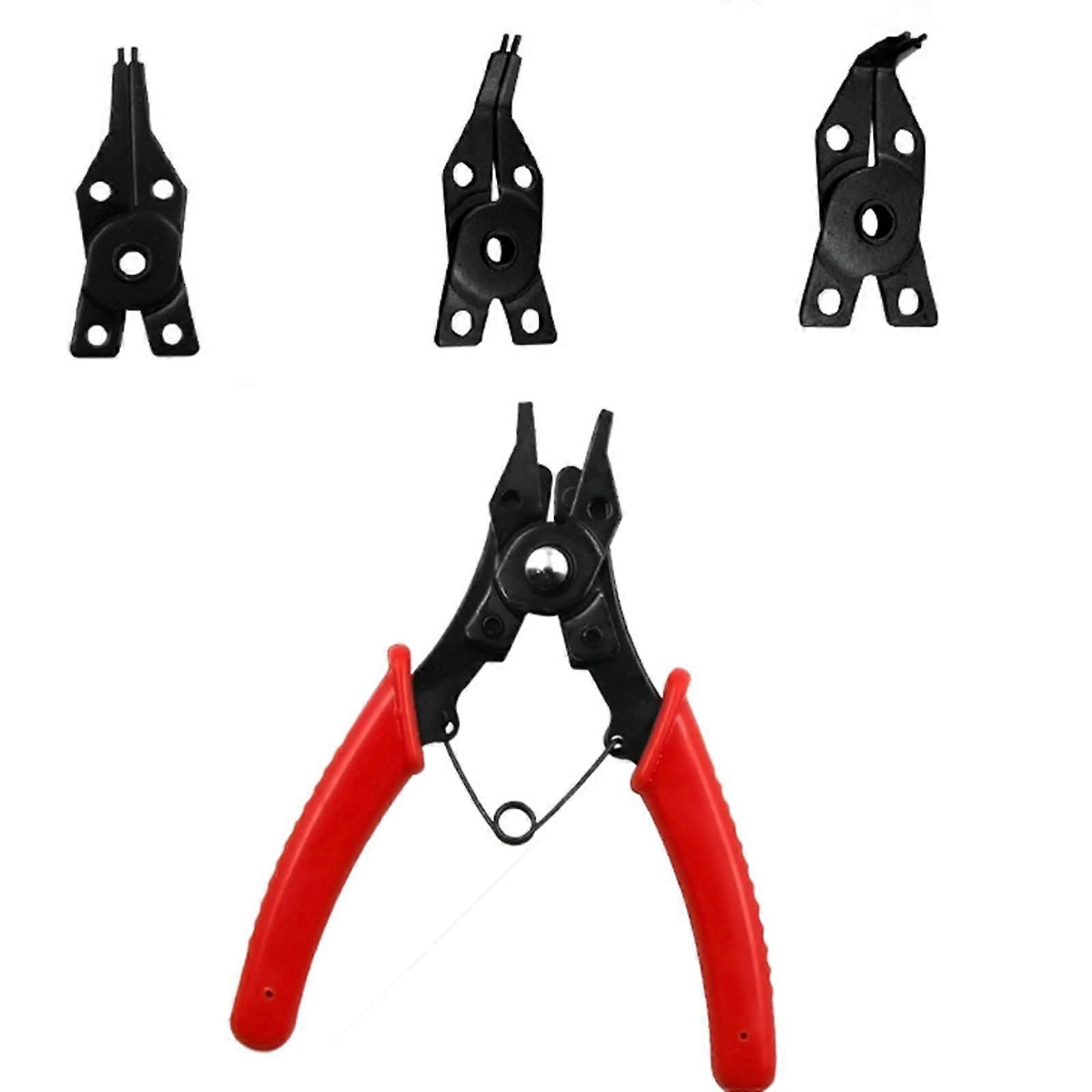 4 In 1 Snapped Rings Pliers Set for Jewelry Circlip Removal, Internal External Ring Plier Tool, Retaining Clip Compatible