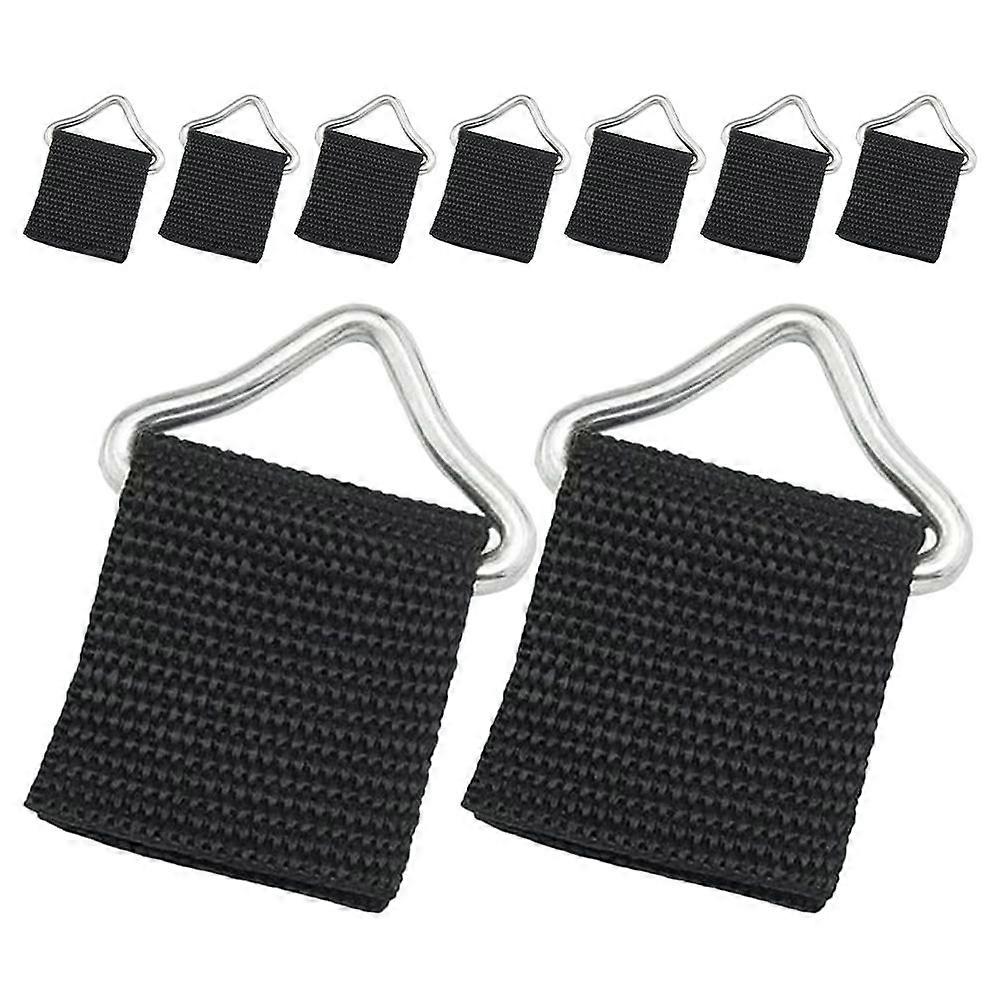 10 Sets of Triangle Ring Buckles Portable Trampoline Rings Replaceable Triangle Buckles with Webbing