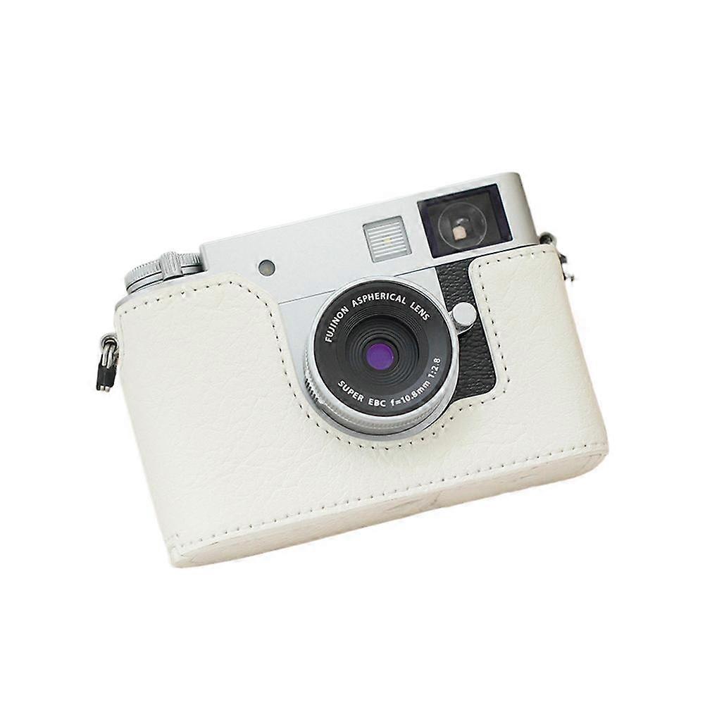 Camera half case protective cover with wrist strap shoulder strap for xhalf