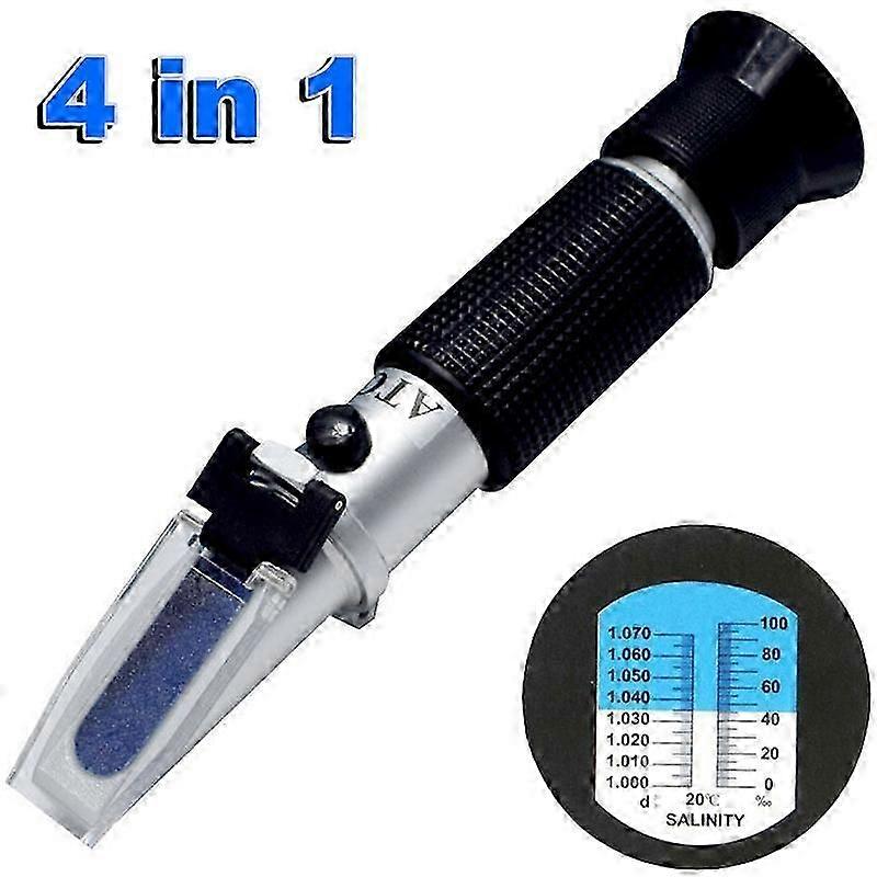 4-in-1 Antifreeze Refractometer Ethylene Glycol, Engine Detector Meter Refractometer