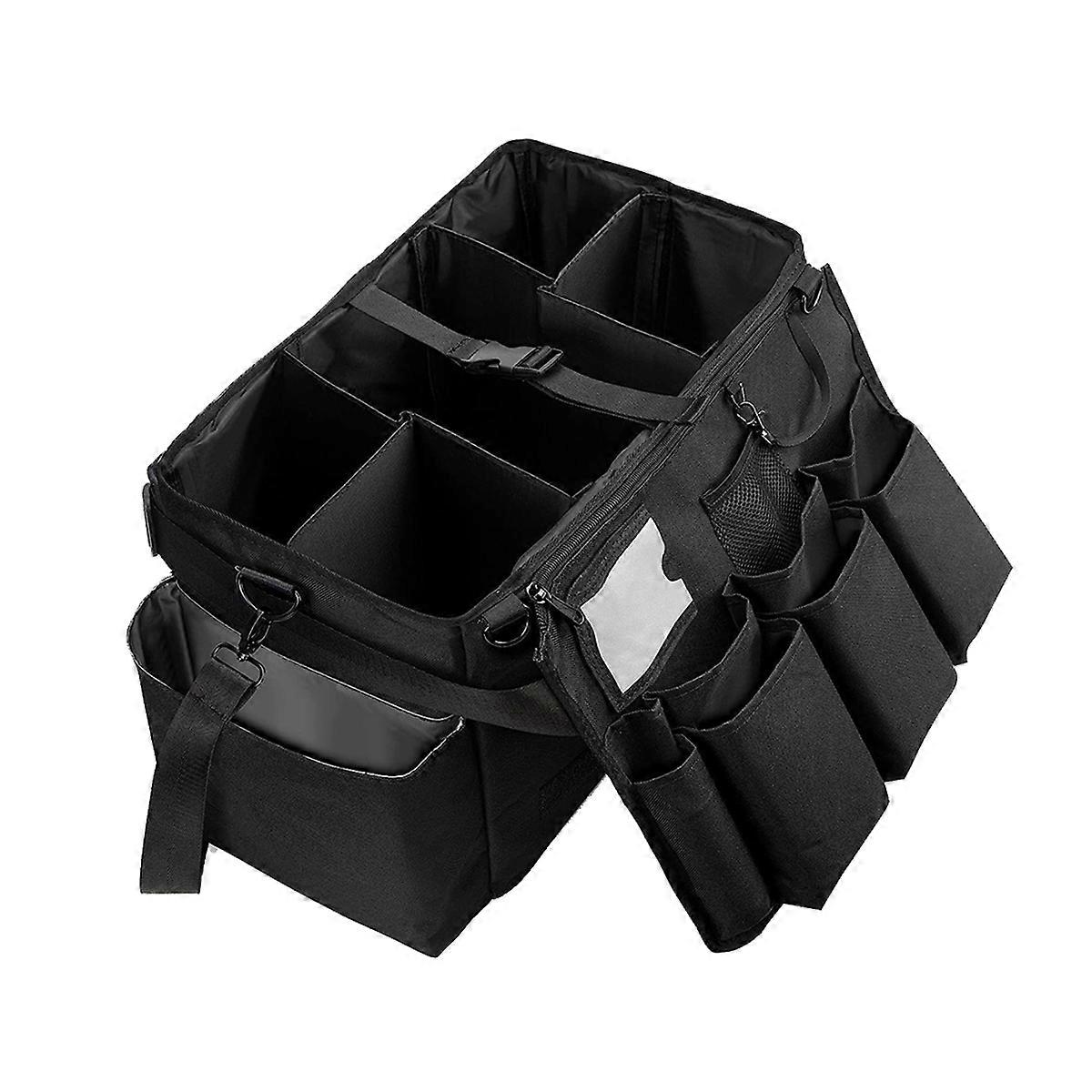 Cleaning Caddys Bag Wearable, Cleaning Caddys Supplies Organizer with Handle, Shoulder Straps & Detachable Divide