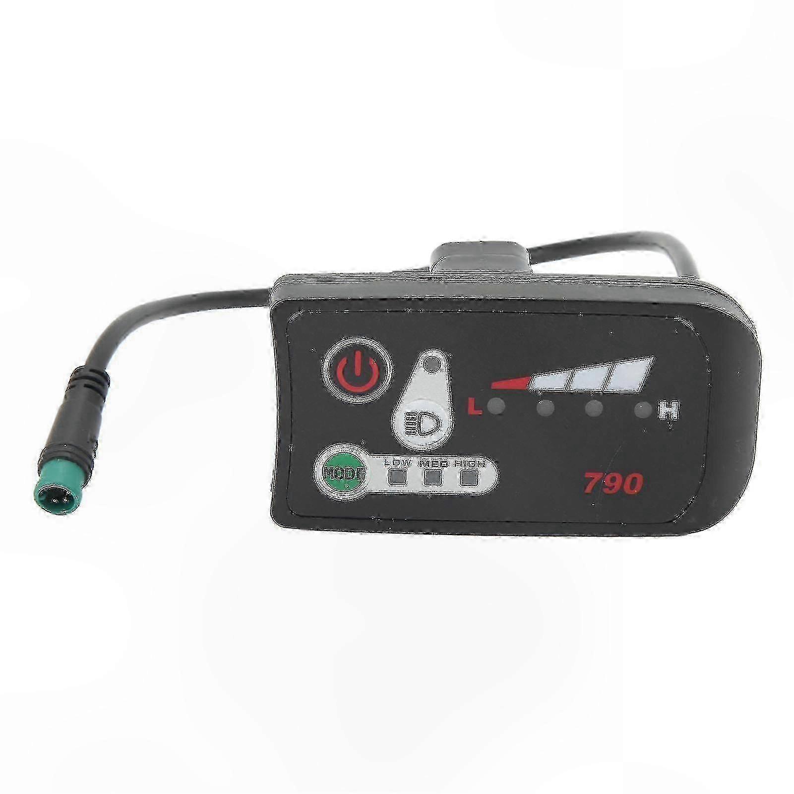 LCD Power Meter for 22.2mm Handlebars, Waterproof Display with 5P Connector for Electric Bikes