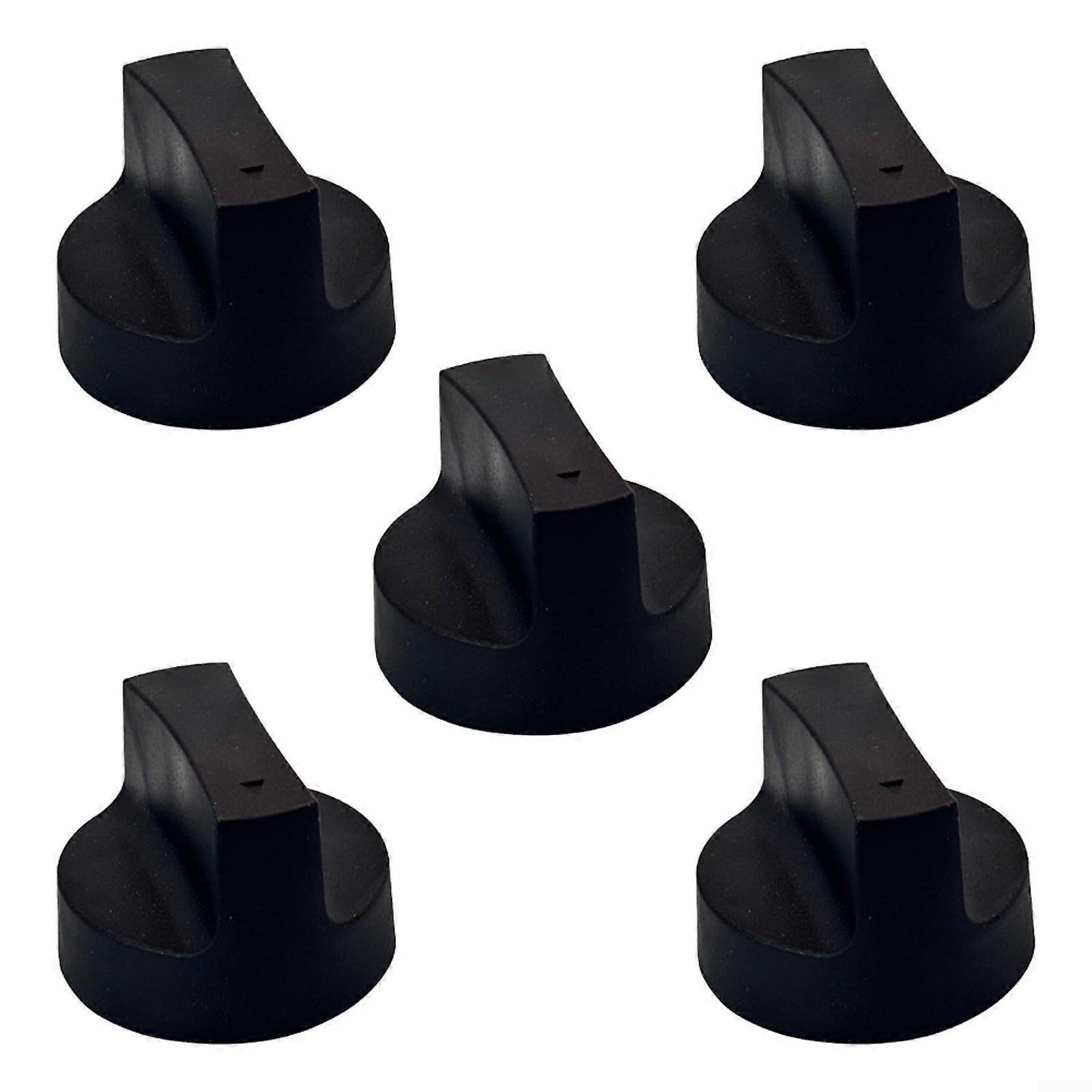 Gas Stove Knob Control Switch Knobs 5pcs For Reliable Flame Adjustment, Compatible With Most Stoves, Cooker Replacement(Black) Ref: 5961