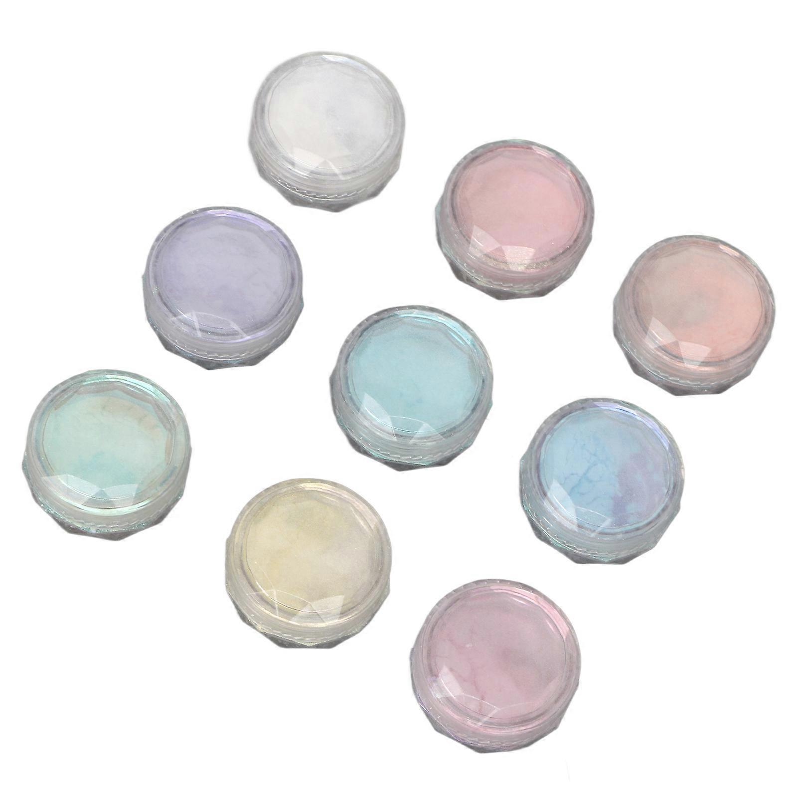 Mirror Effect Nail Powder 9 Colors Metallic Glitter with Double-Head Applicator