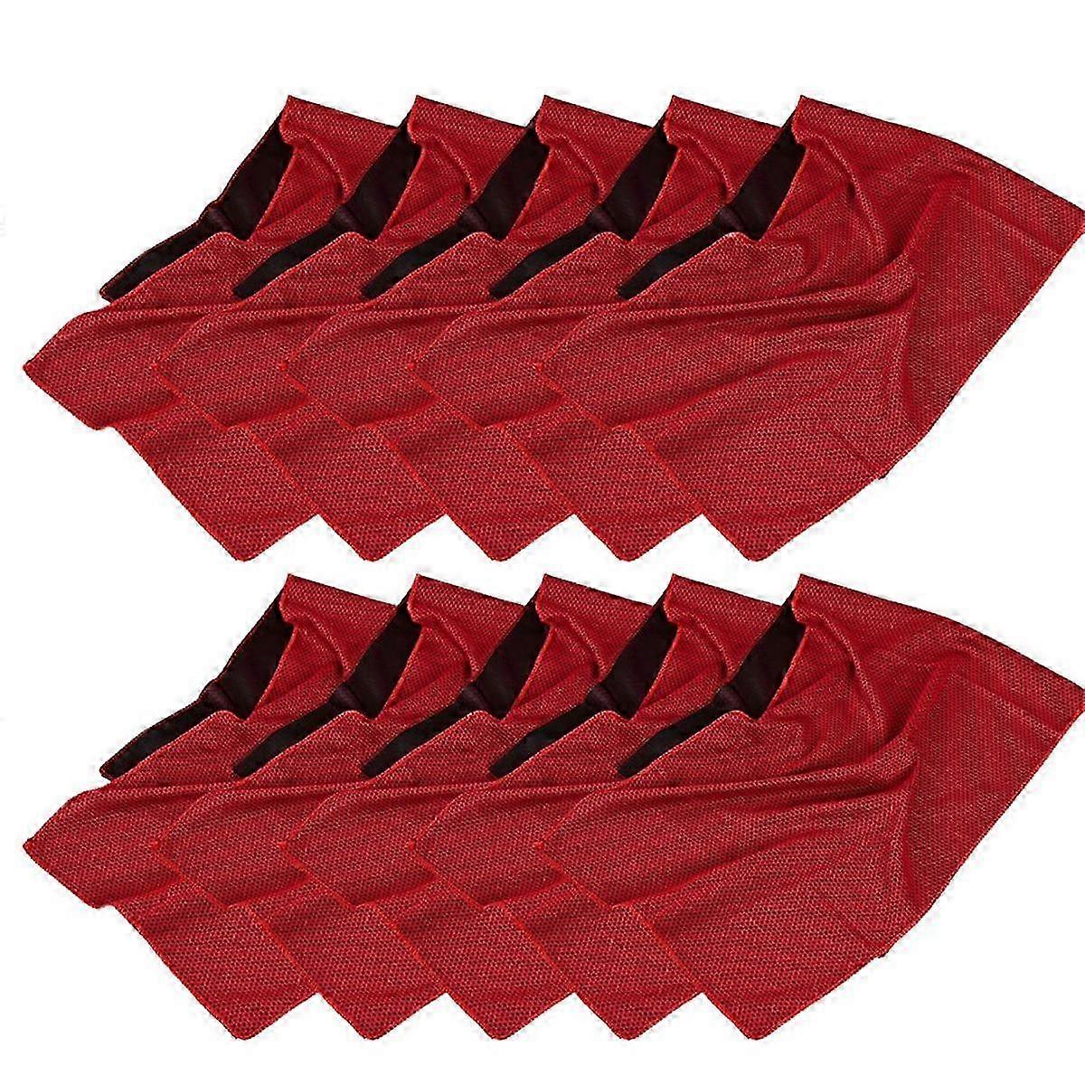 Red Cold-Feeling Sports Towel, Quick-Drying, Outdoor Cooling, Cold Towel, Fitness and Running Sweat-Wiping Ice Towel
