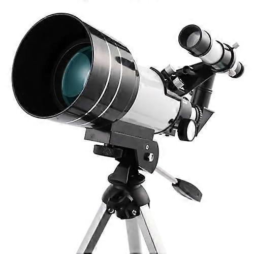 Telescope 70mm Aperture Refractor 15x150x Portable Tripod Phone Mount Starfinder 90 Degree Mirror Beginners