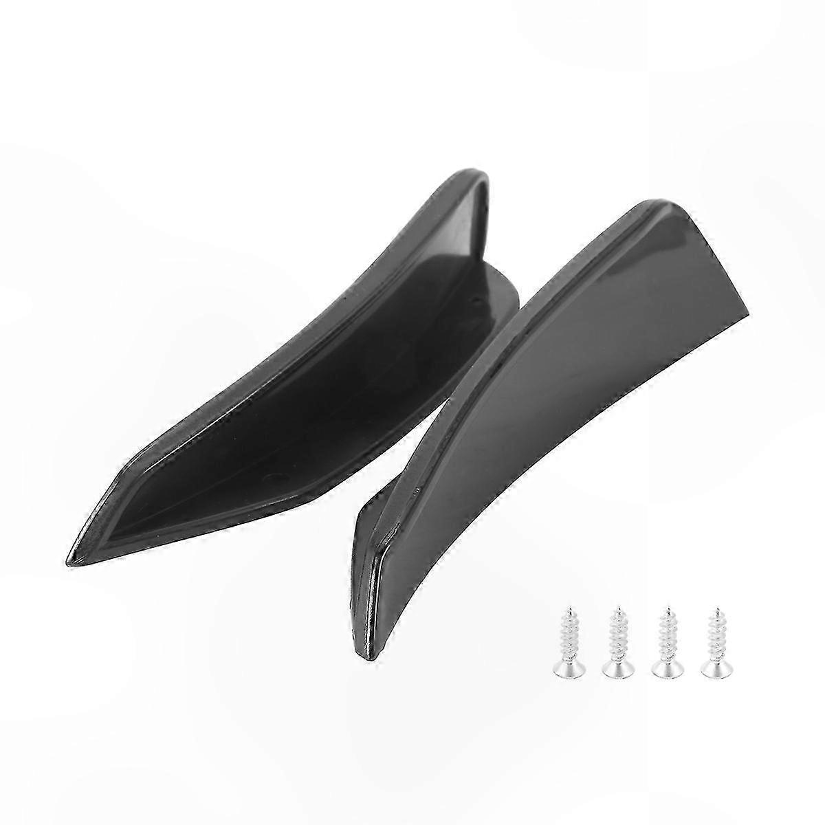 2pcs Black Front Bumper Air Splitter Spoilers for W176 A-Class Models
