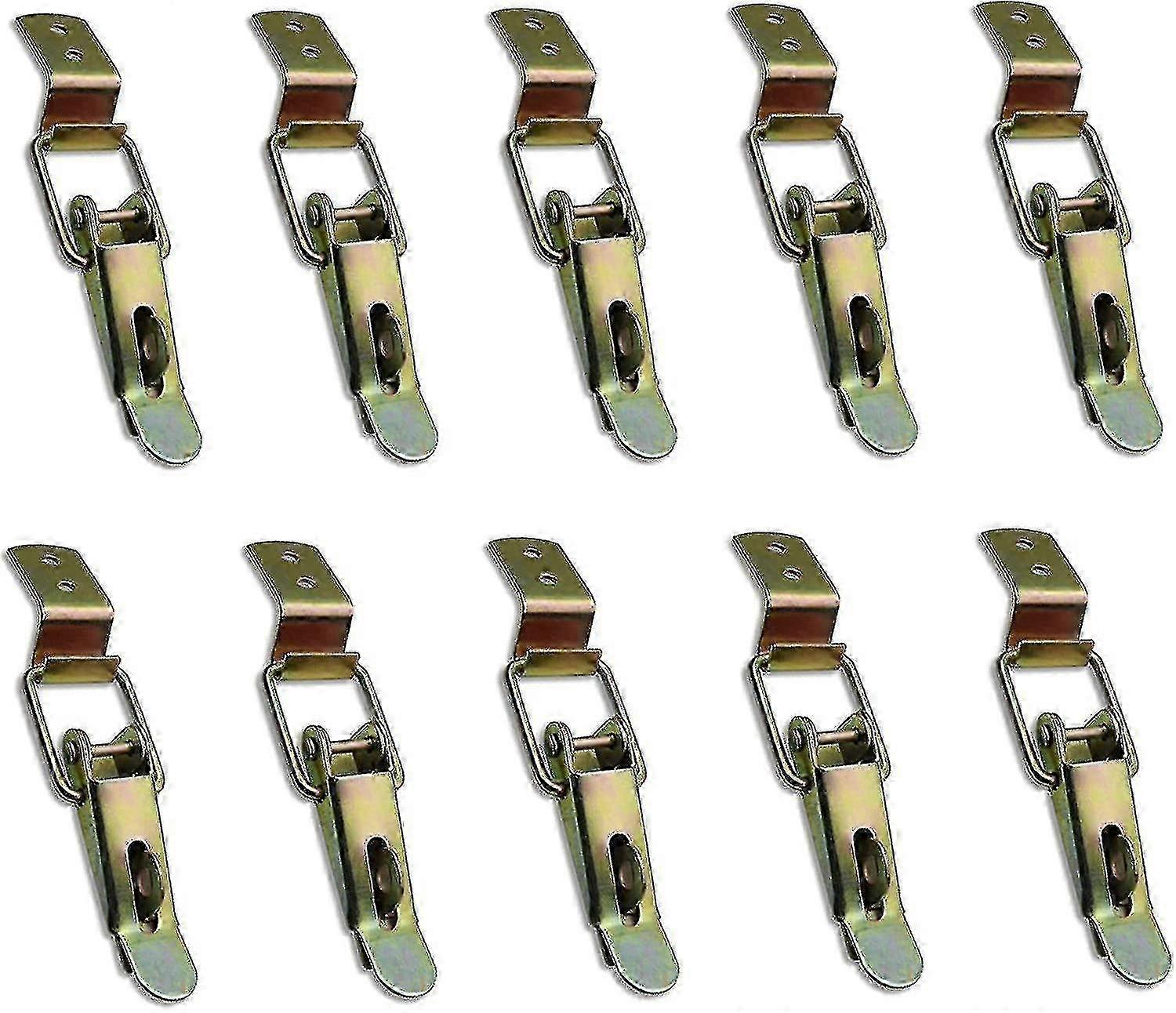 10pcs Closed Lever And Hook, Toggle Latch(yellow Galvanized) 2025