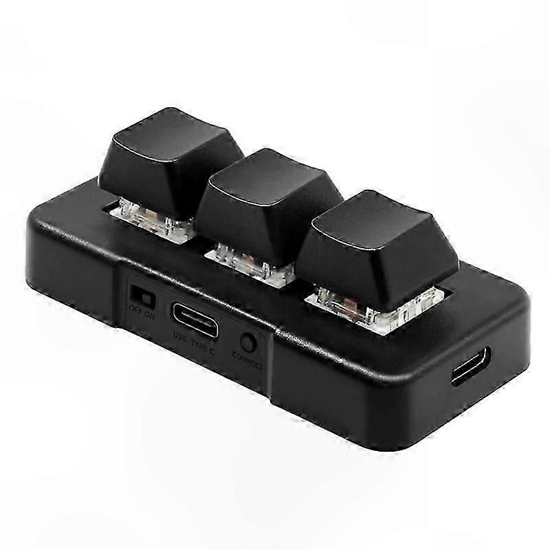 Customizable Bluetooth 5.1 Keypad with 3 Keys for Gaming and Office Use