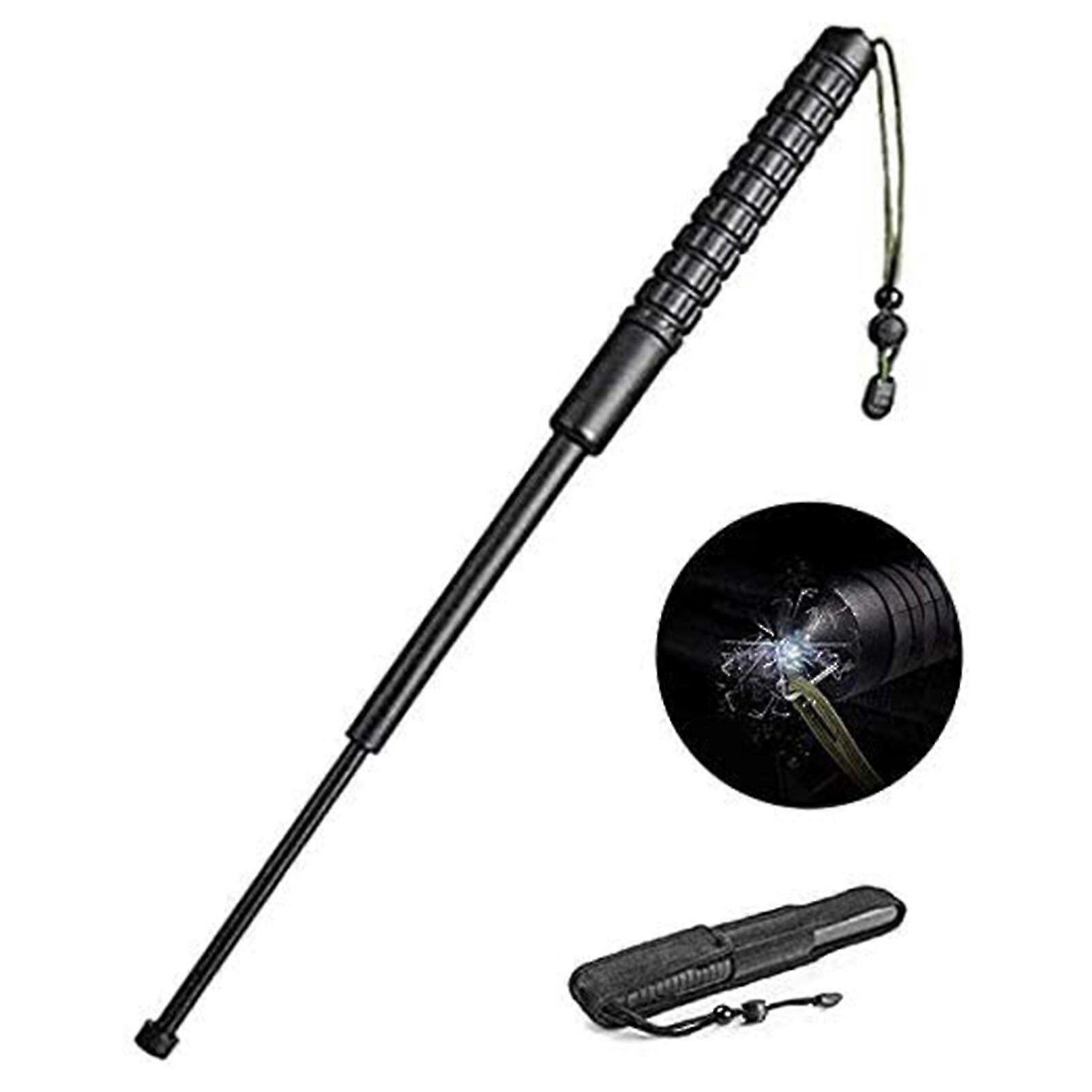 Three-section Telescopic Stick Non-slip Handle Outdoor Sports Self-defense Vehicle Broken Window Tool 2025
