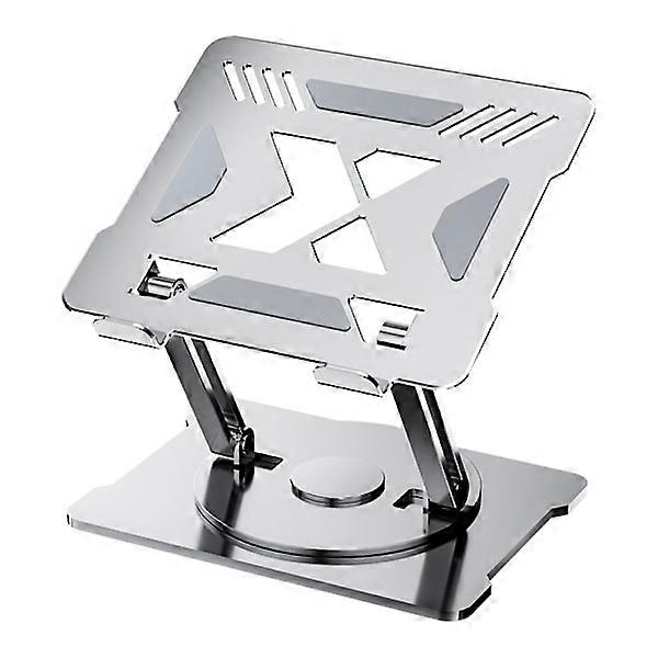 Laptop Stand for Desk, Ergonomic Laptop Stand with 360° Rotating Base - silver - Adjustable Height