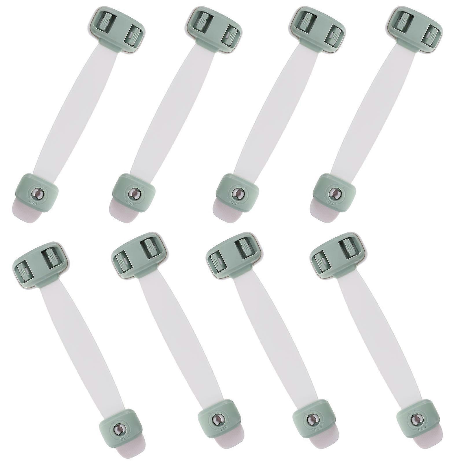 Baby Safety Lock with ABS Material Green Color Easy to Use for Protection Use 8pcs
