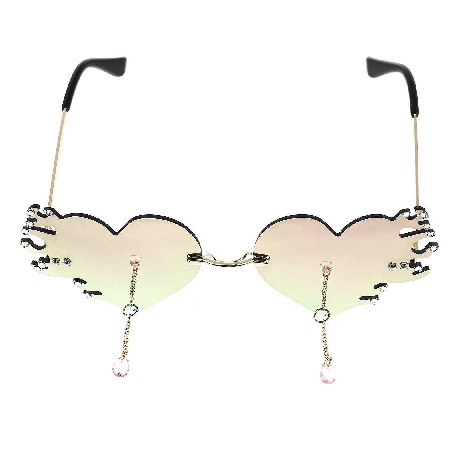 Heart Sunglasses Decorative Glasses for Decoration Suitable for Parties