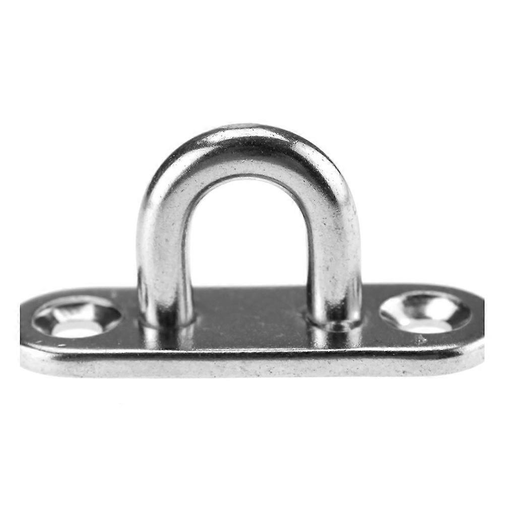 Staple Ring Hook Stainless Steel for Boat Use 4Pcs Oblong Pad Eye Plate