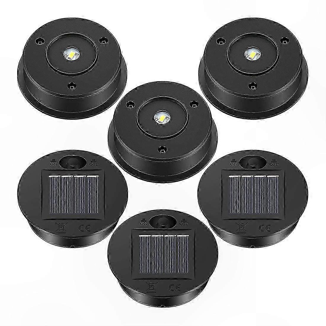 7 Lumens LED Solar Lantern Replacement Tops with 6 Panels for Outdoor Lighting Solutions
