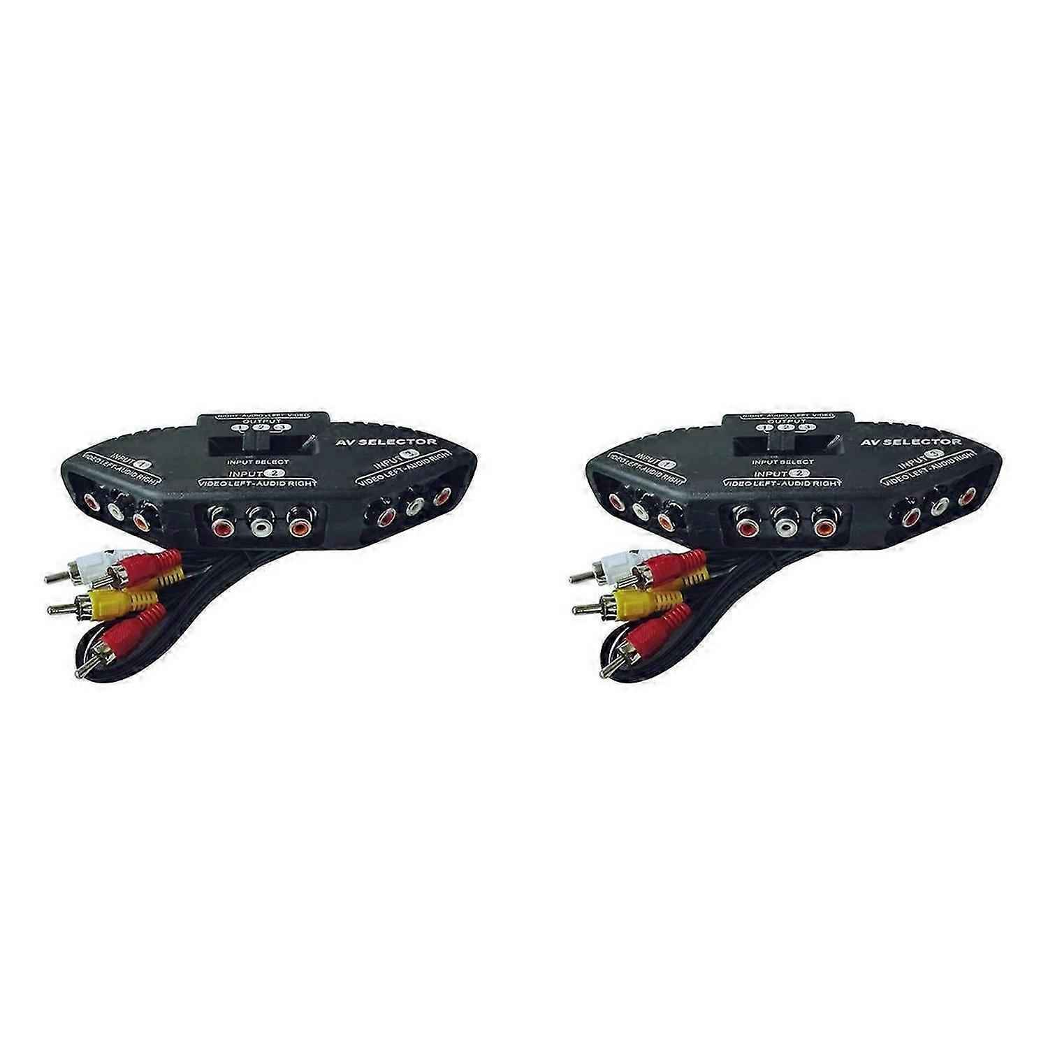 3-Way Audio Video AV Switch Selector Box Splitter Switch