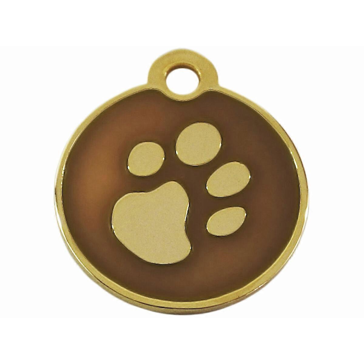 Identification plate Imarc Circle Brown Golden