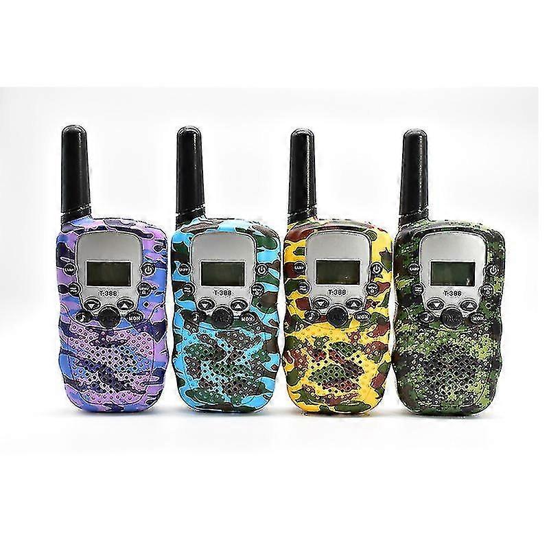 Kids Walkie Talkies 4 Pack, 3 Miles Long Range With Backlit Lcd Flashlights
