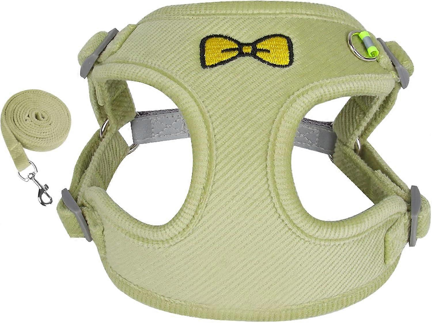 Small Dog Harness Alloy D Ring Comfortable SkinFriendly Fabric Reflective 3D Pattern Size M