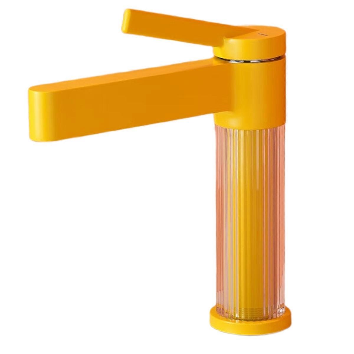 Bathroom Sink Faucets Single Hole Lavatory Vanity One Handle Brass Kitchen Sink Faucet with Acrylic