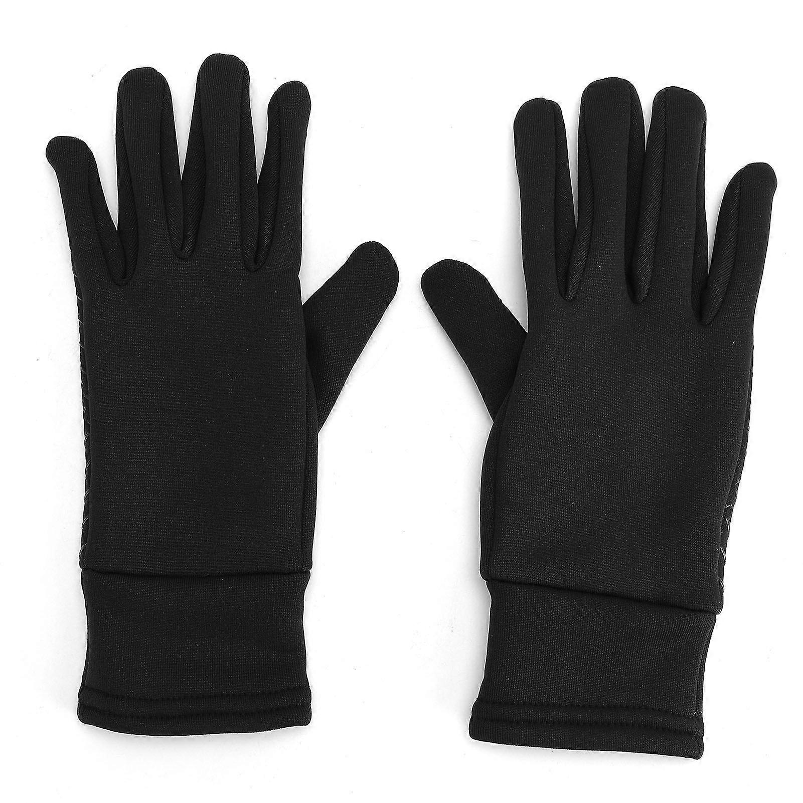 1 Pair Horse Riding Gloves Polyester Silicone Anti Slip Palm Thermal Professional Horseback Riding Gloves for Training L