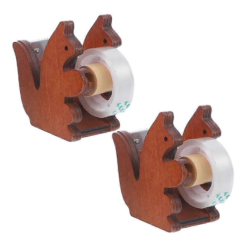 Light Brown Tape Dispenser Household Tape Dispenser for Desktop Use 4Pcs