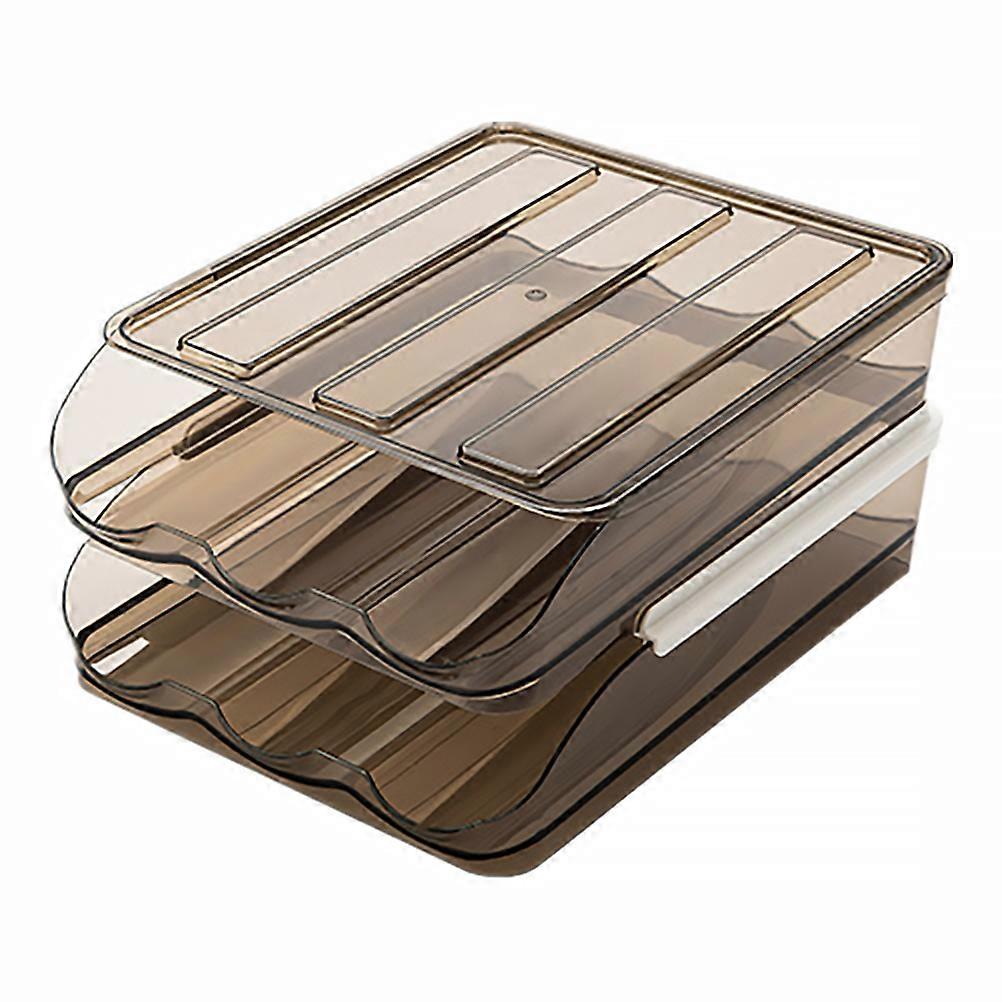 Chicken Egg Storage Holder for Kitchen Use 1Pcs Plastic Egg Container Coffee Color