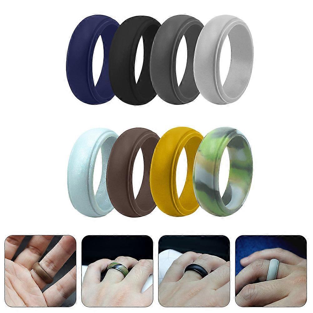Colorful Silicone Sports Finger Rings for Outdoor Use 16Pcs Set