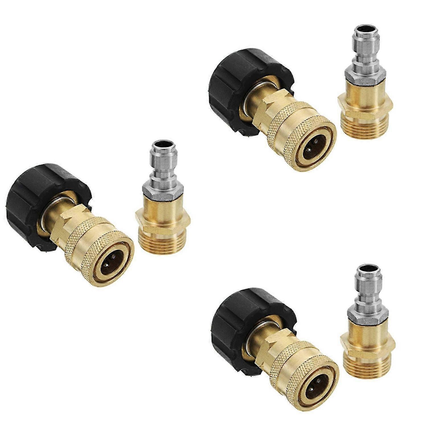 6X High Pressure Washer Foam Washing Machine M22 Threaded Nozzle Quick Connect Connector Head