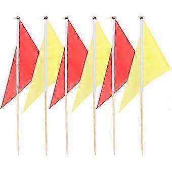 10pcs Marking Flags Lawn Marker Flags Triangle Flags Survey Flags Boundary Flags