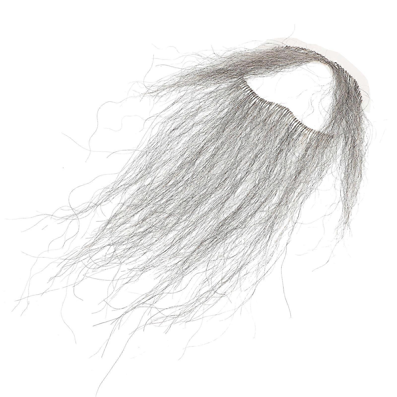 Decorative Beard Fake Beard Prop for Decoration 1Set Grey Fiber
