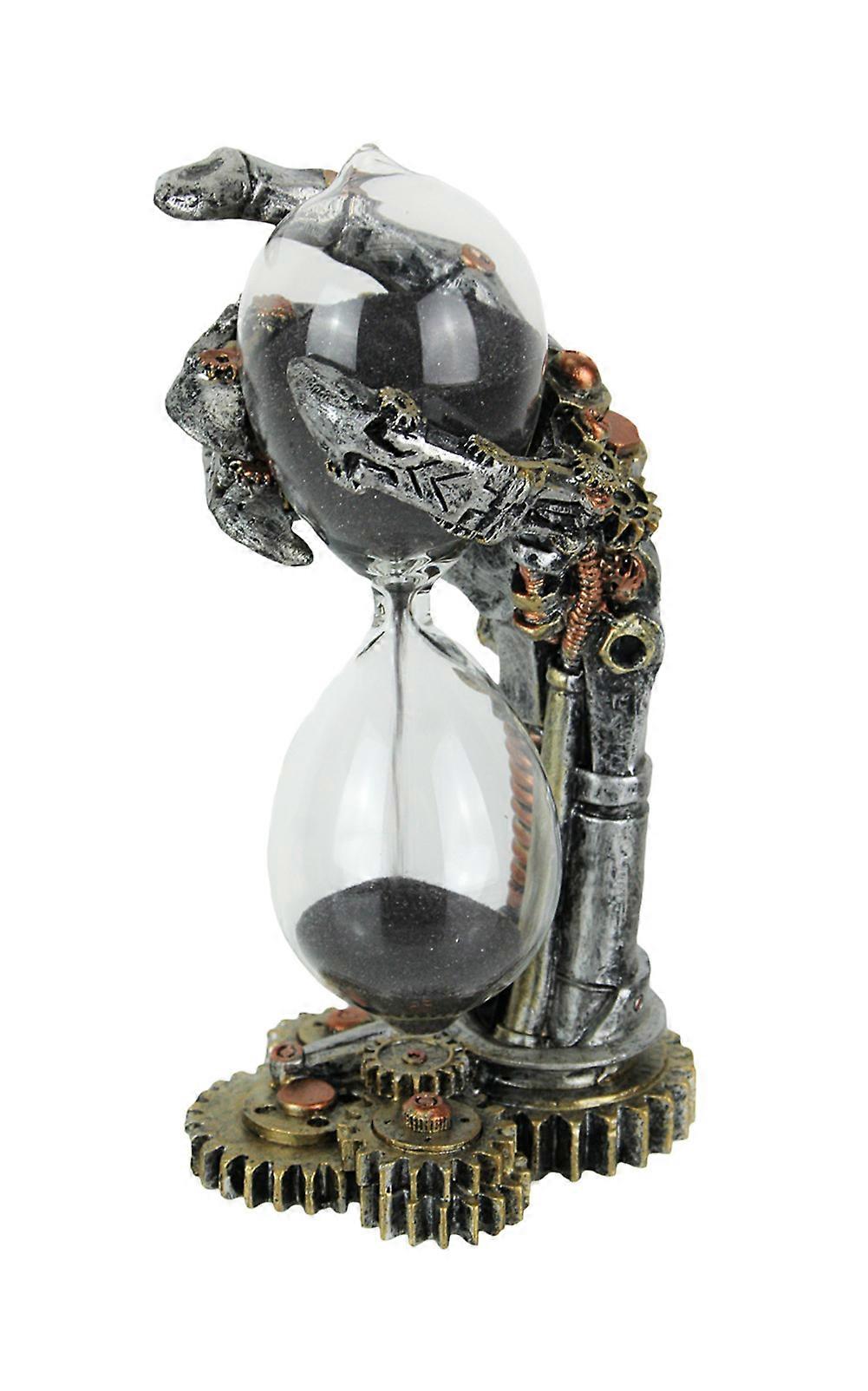 Hourglass Sand Timer, 6.5 Inch Steampunk Skeleton Hand Decor