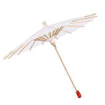 White Color Paper Decorative Umbrella Parasol School Decor Photo Prop (20cm)
