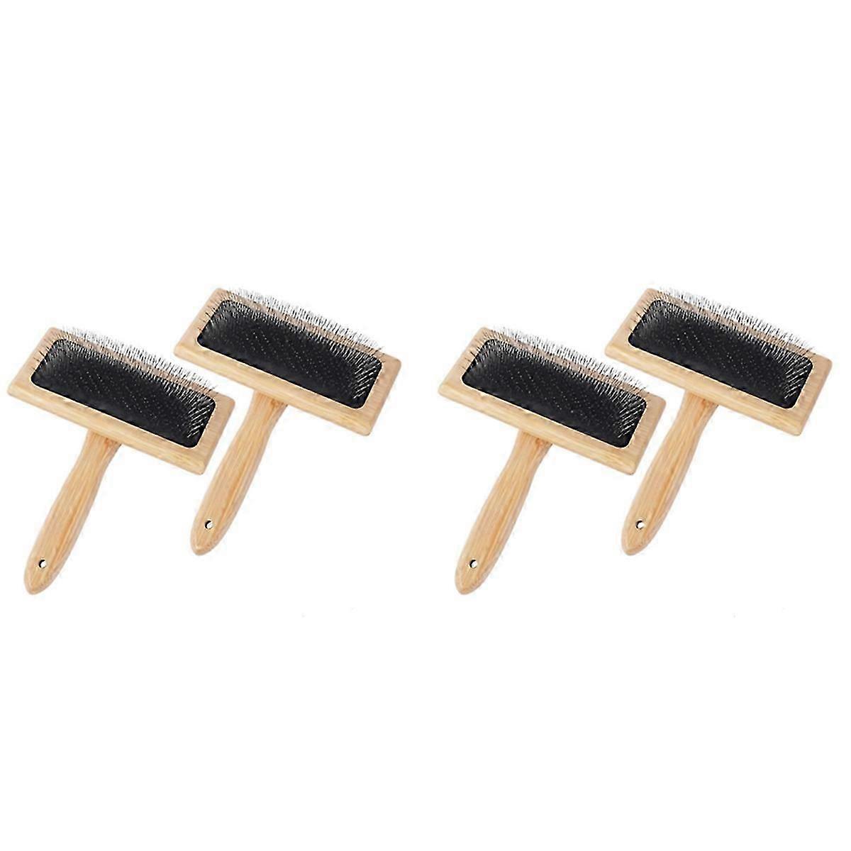 4 PCS Wool Carders, 6.1InchX4.8Inch Large Hand Carders for Wool, Craft Wool Felt Mixing Tool, Pet Sl