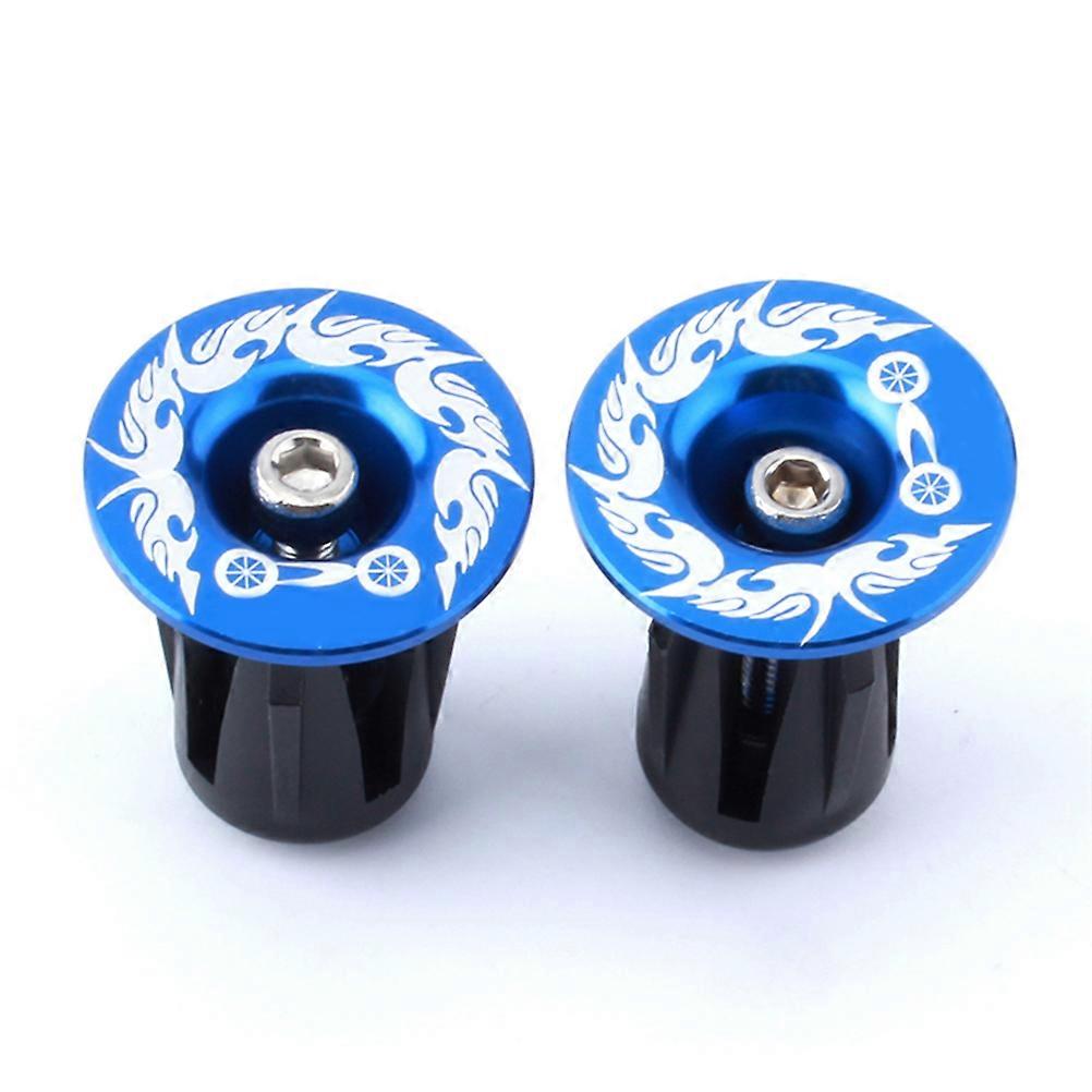 Bike End Caps Handlebar End Caps for Road Bike Pair Blue