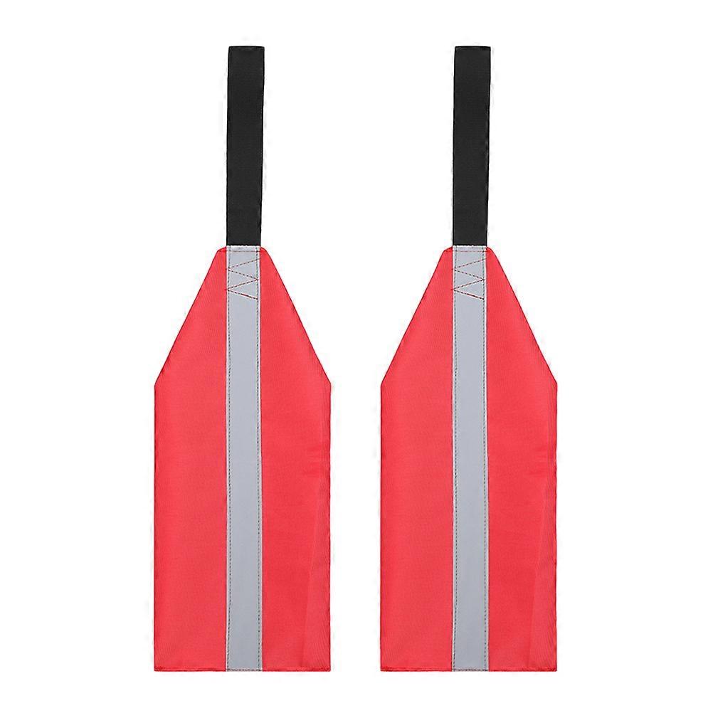 Kayak Towing Safety Flags Oxford Cloth Reflective Flags 2Pcs for Kayak Use